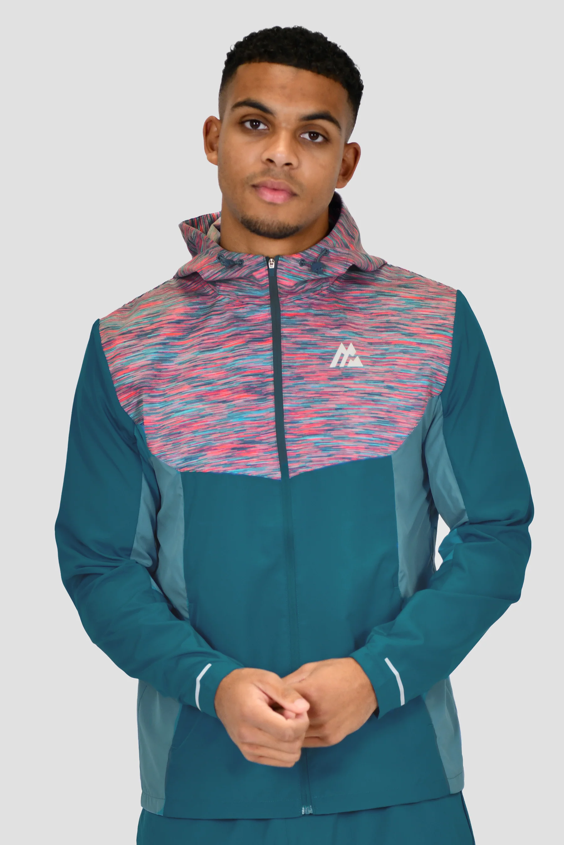 Trail Windbreaker - Teal/Pink