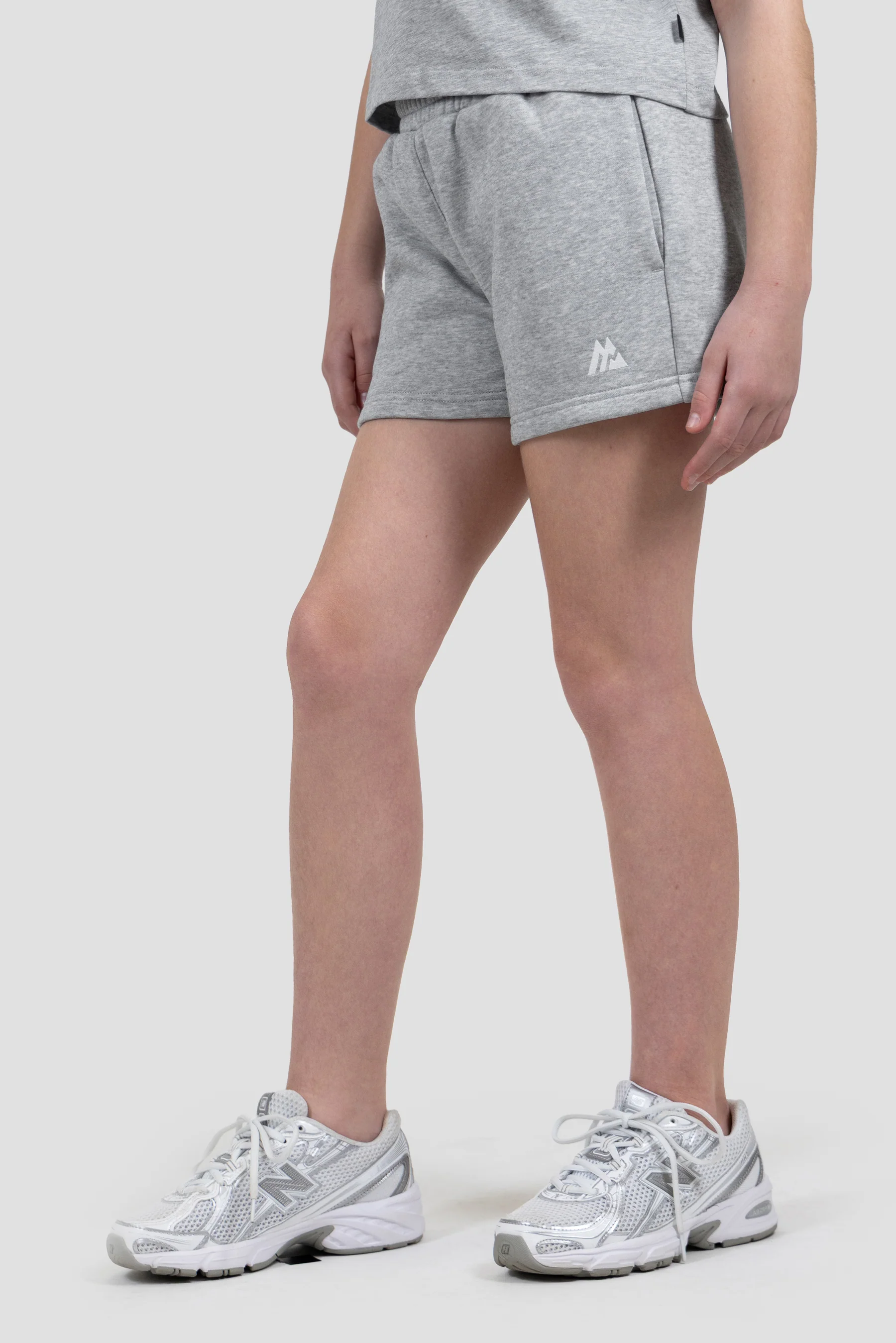Girls Essence Fleece Short - Platinum Grey Marl