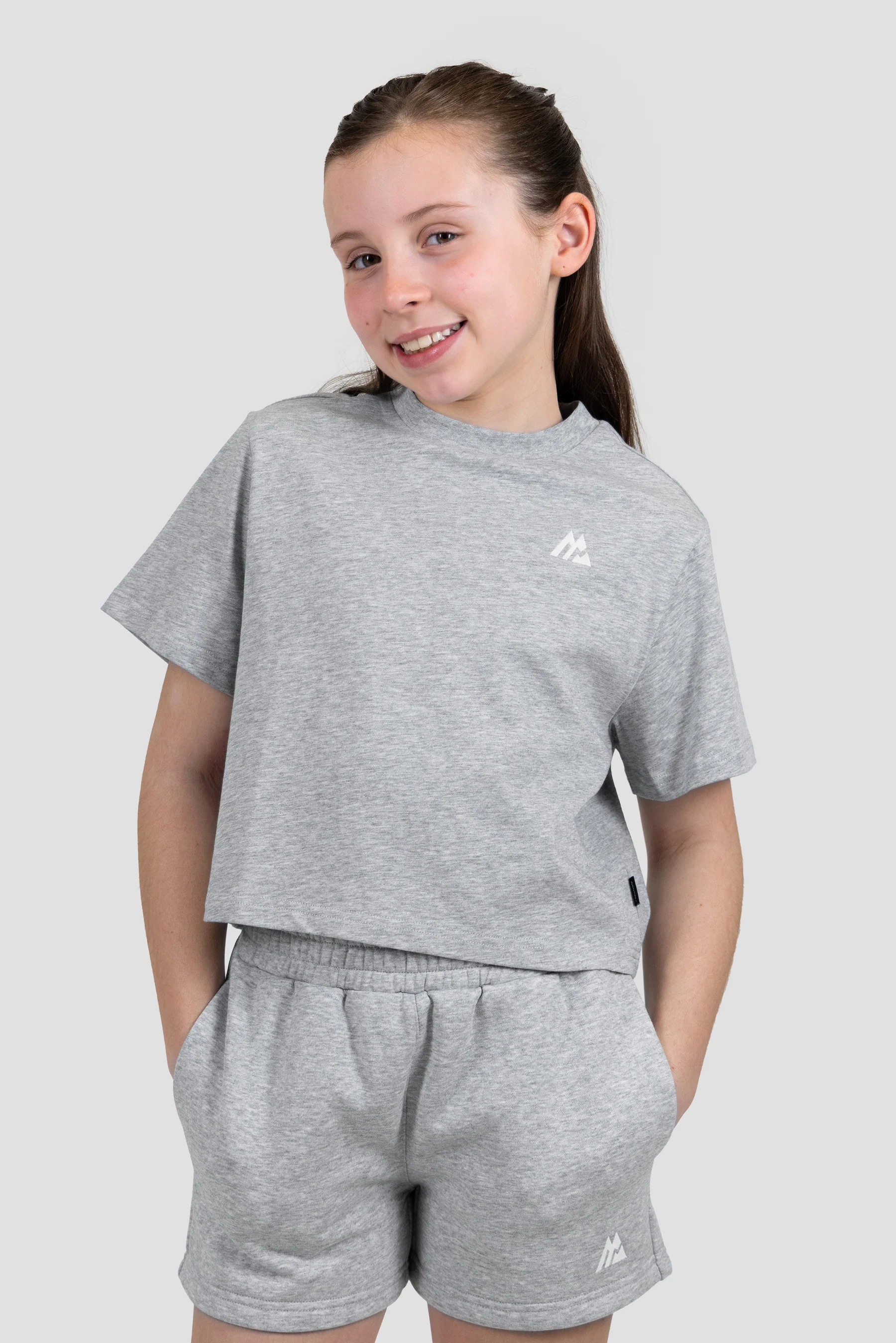 Girls Essence T-Shirt - Platinum Grey Marl