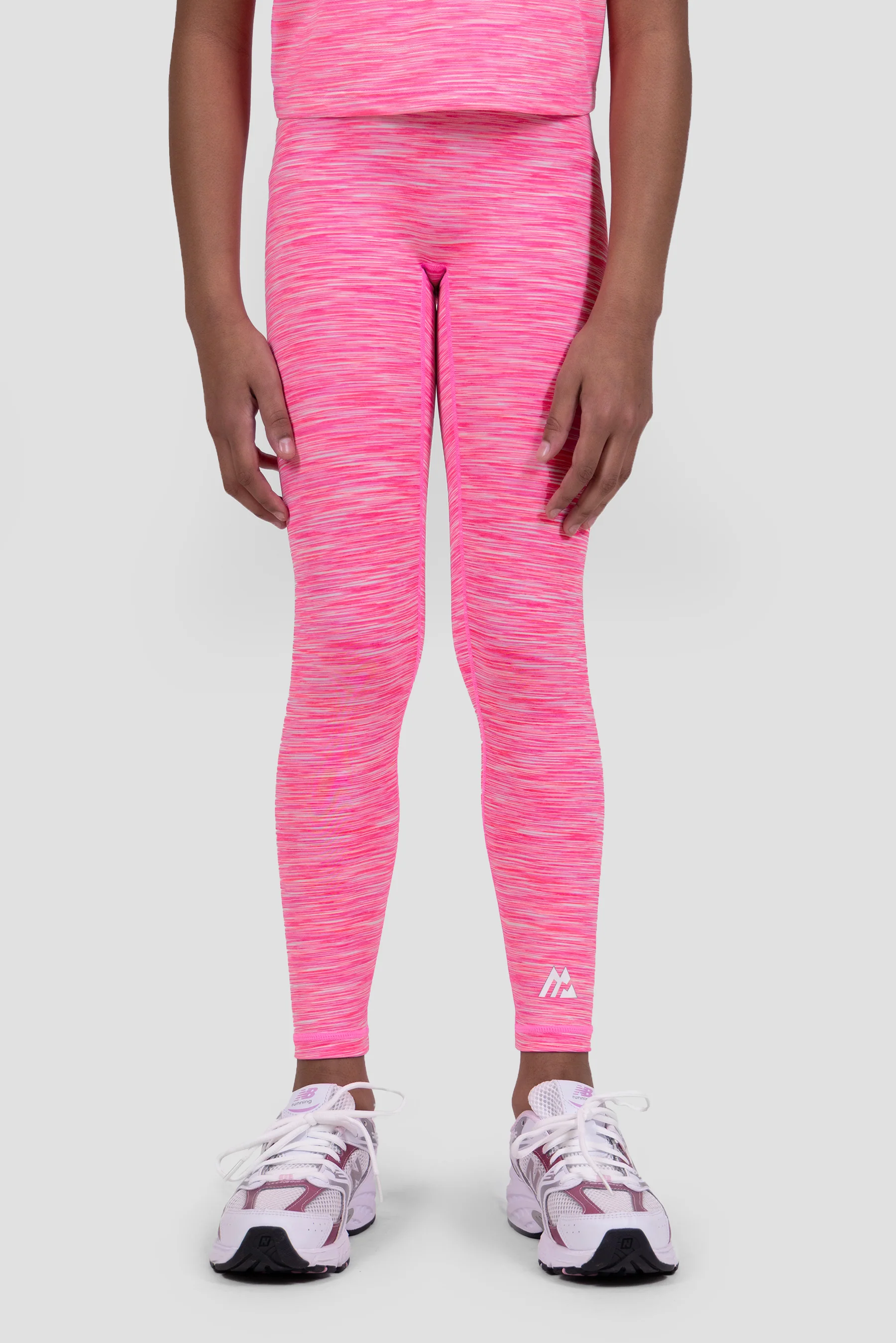 Girls Trail Icon Legging - Pink/White