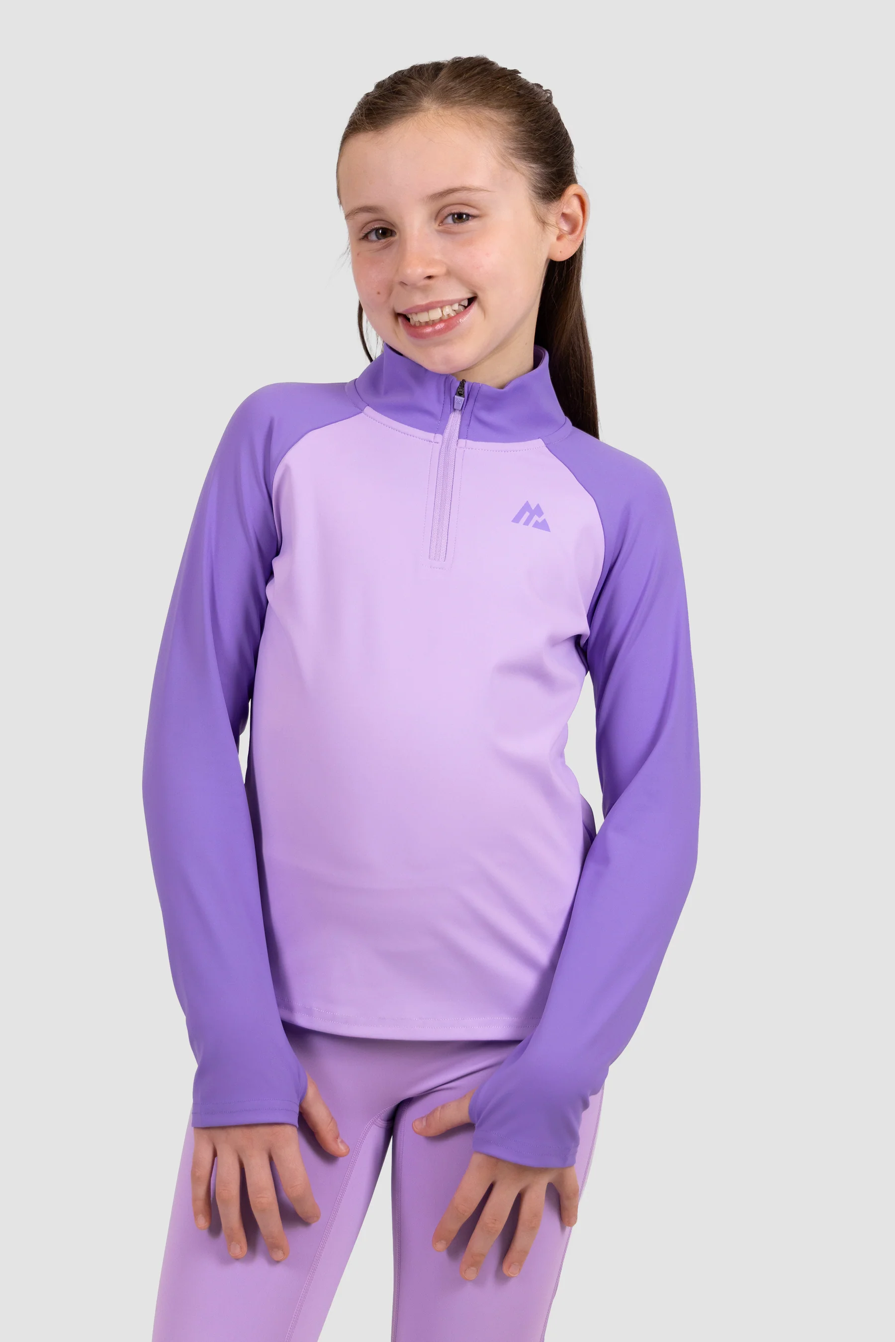 Girls Dash 1/4 Zip - Parma/Royal Purple