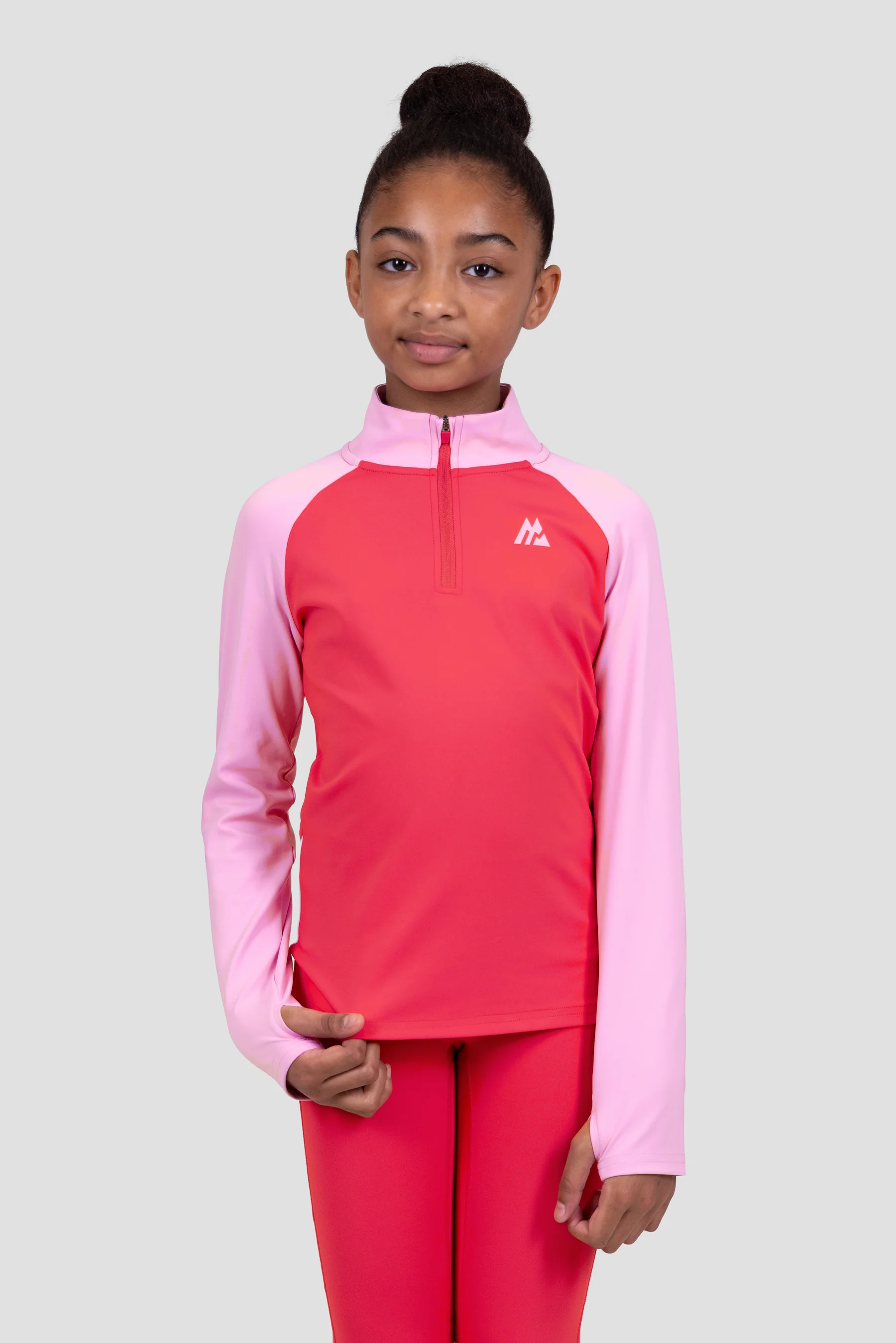 Girls Dash 1/4 Zip - Strawberry Soda/Pink Sugar