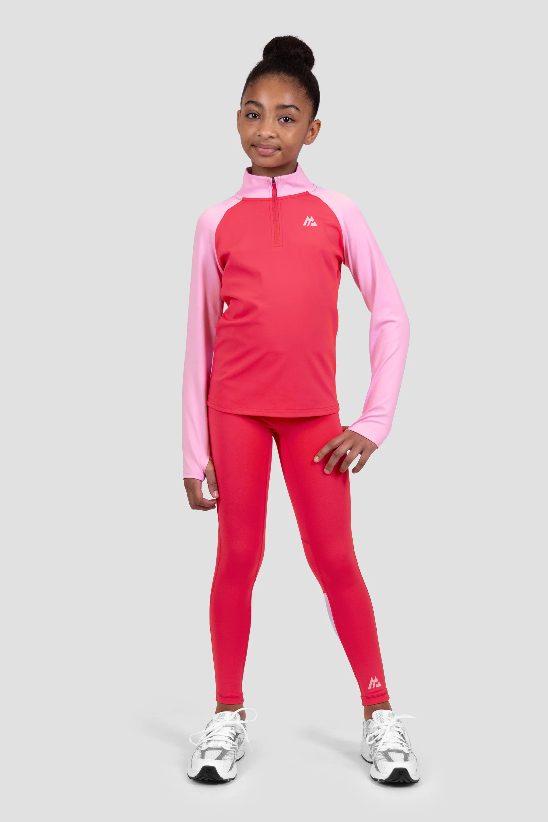 Girls Dash 1/4 Zip - Strawberry Soda/Pink Sugar 4 Girls Dash 1/4 Zip - Strawberry Soda/Pink Sugar