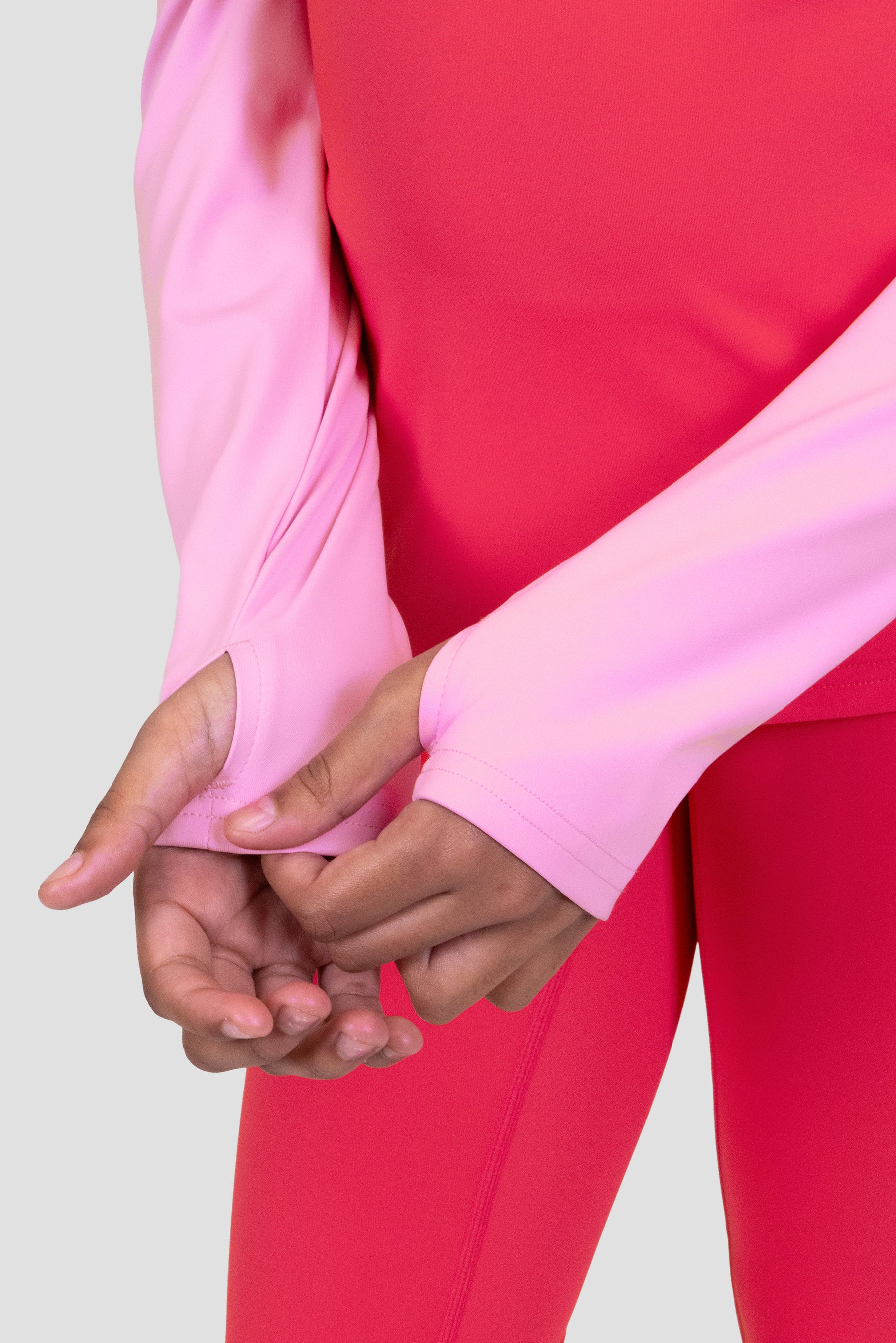 Girls Dash 1/4 Zip - Strawberry Soda/Pink Sugar 8 Girls Dash 1/4 Zip - Strawberry Soda/Pink Sugar