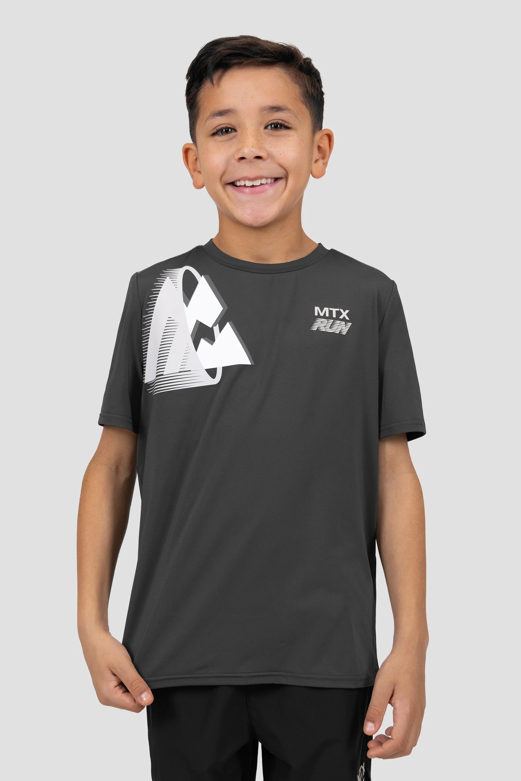 Boys MTX Run T-Shirt - Asphalt/Platinum Grey
