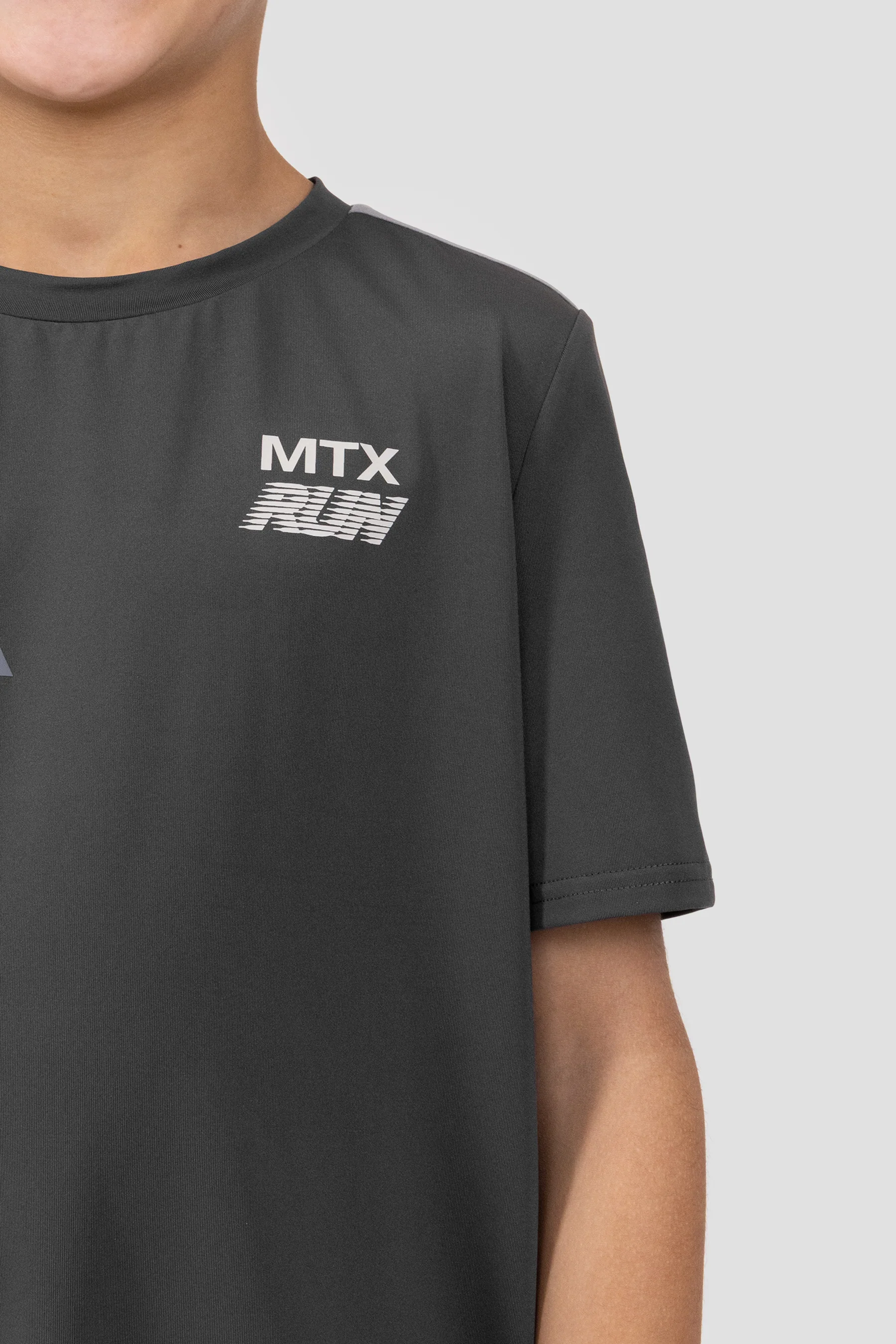 Boys MTX Run T-Shirt - Asphalt/Platinum Grey 6 Boys MTX Run T-Shirt - Asphalt/Platinum Grey