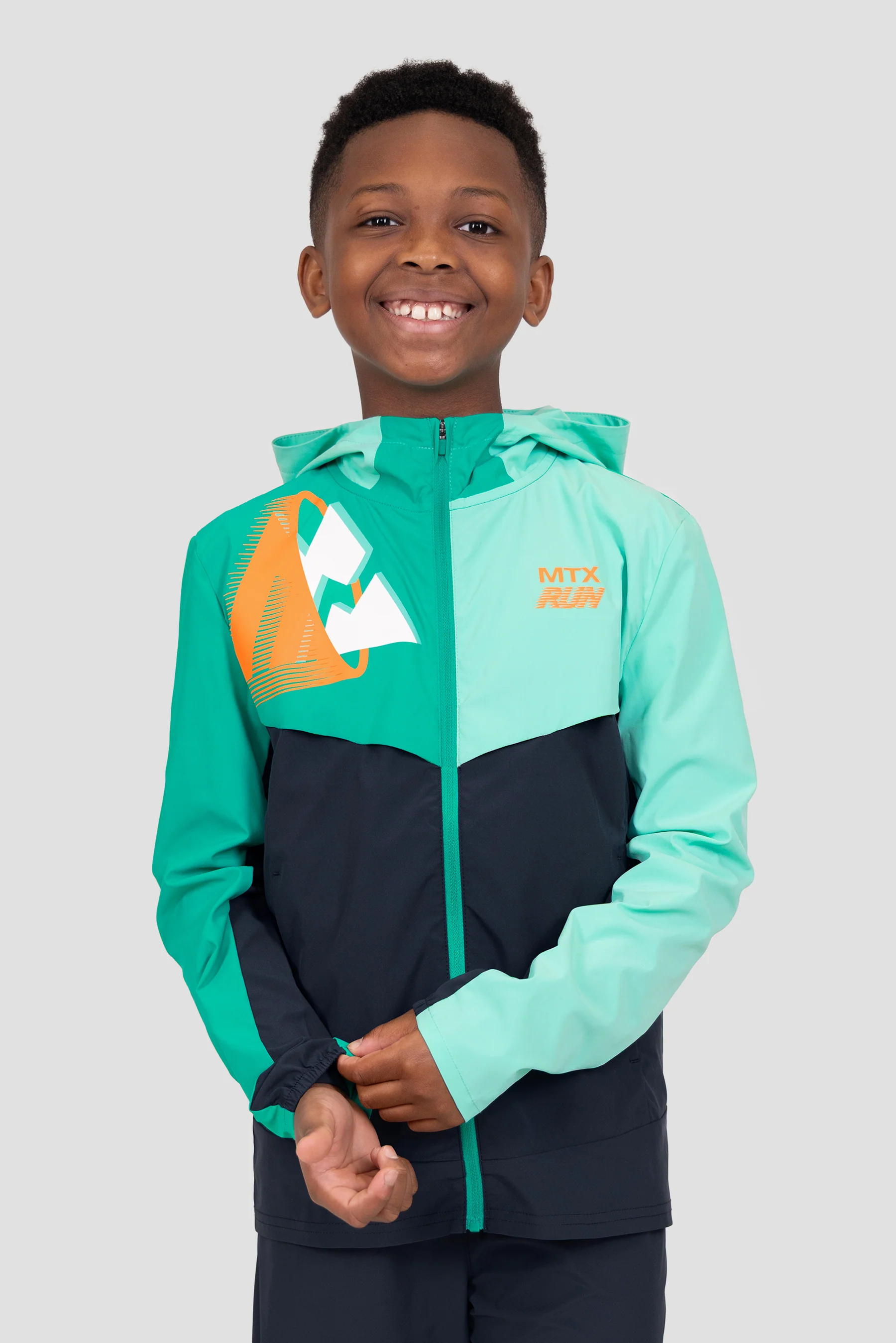 Boys MTX Run Jacket - Midnight Blue/Fluorite/Aruba
