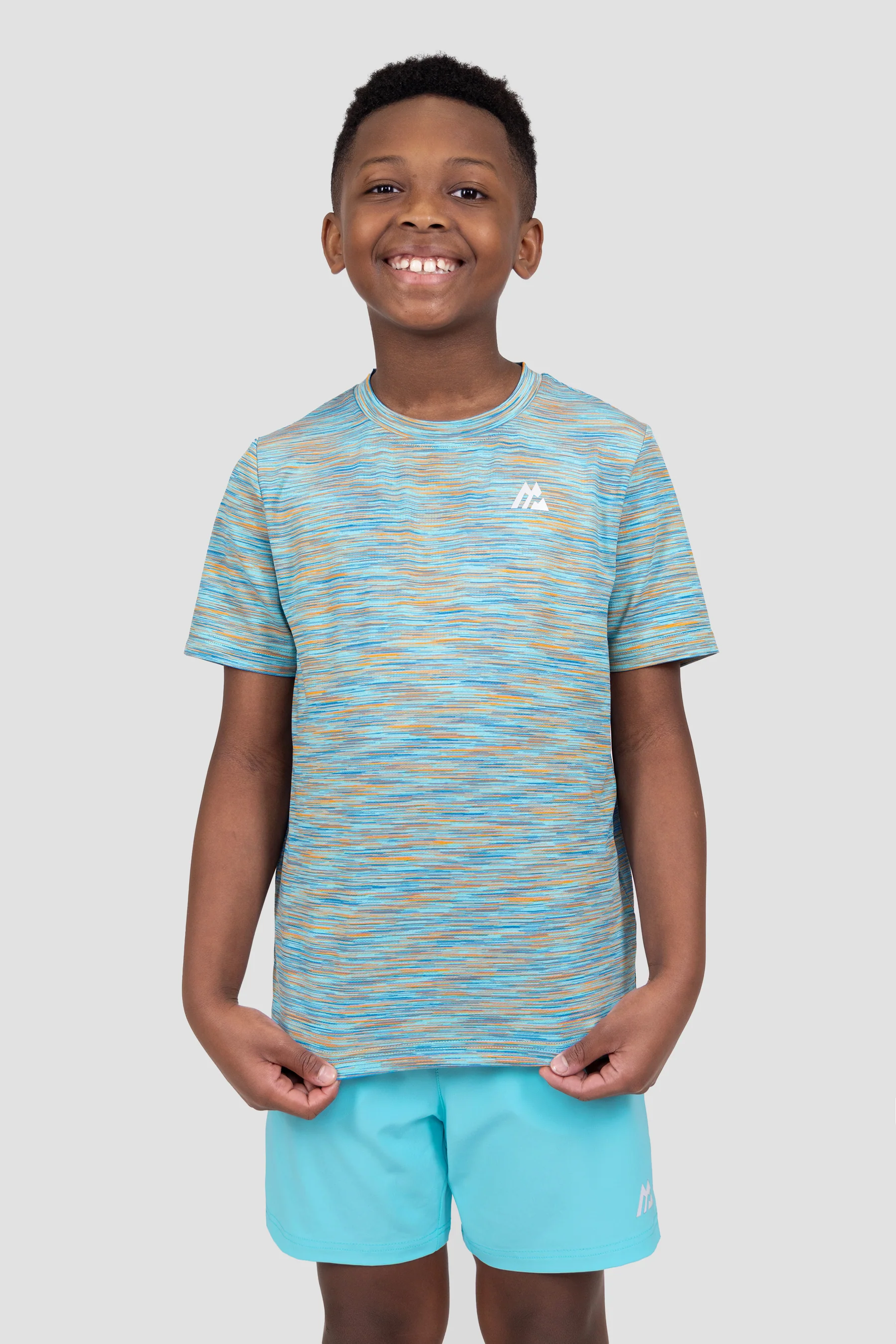 Boys Trail T-Shirt - Blue/Orange