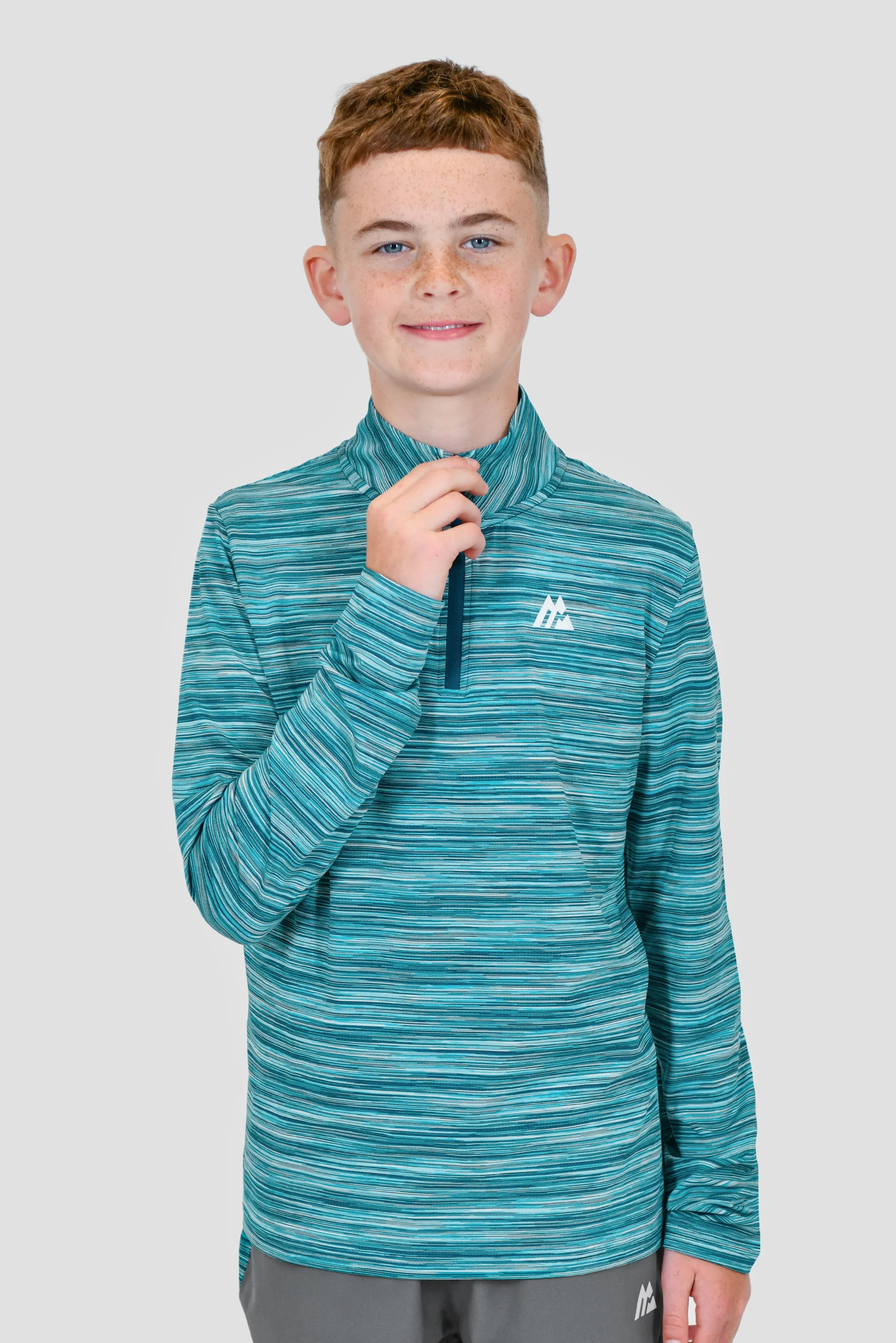 Boys Trail 1/4 Zip - Teal Multi