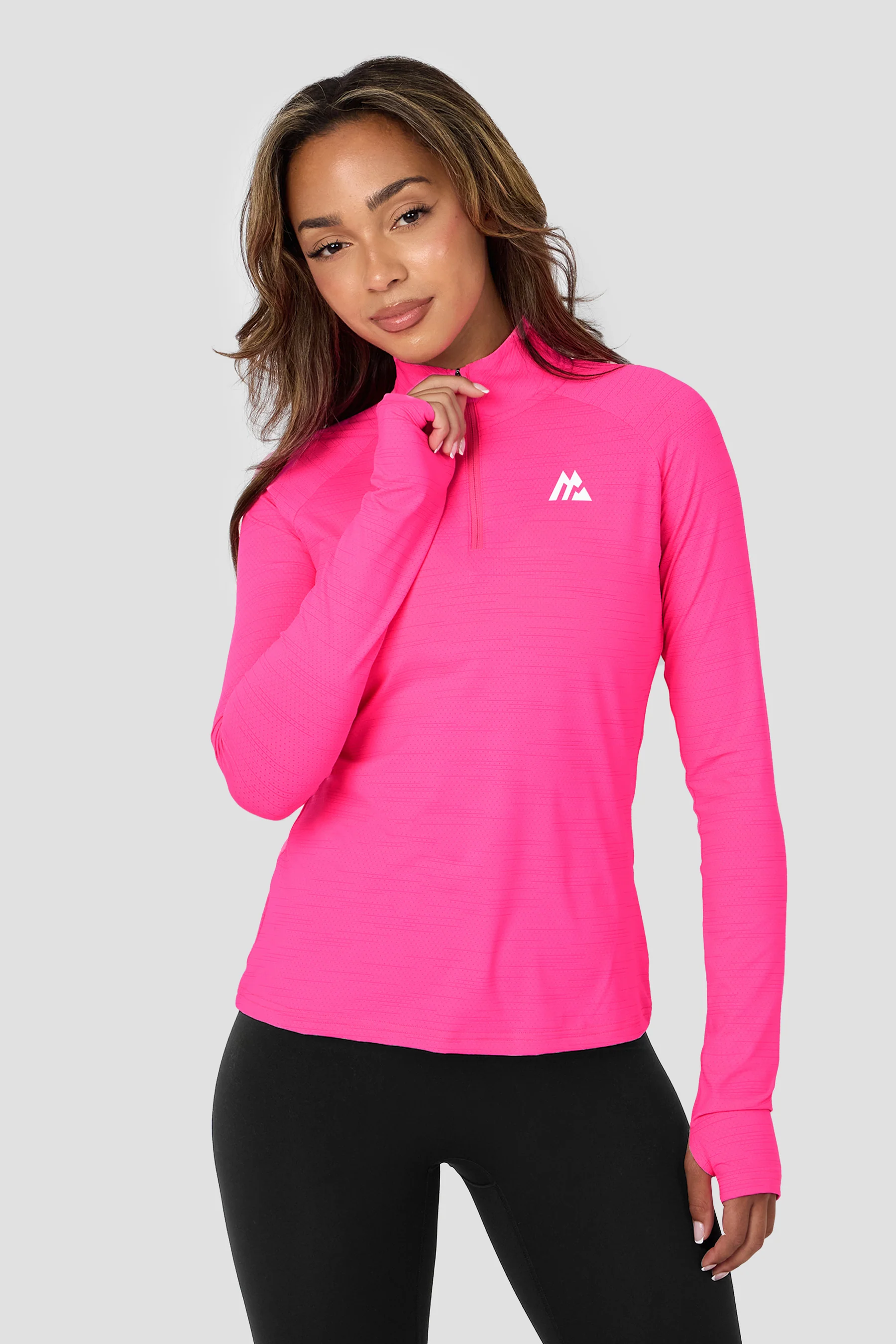Women's Fly 2.0 1/4 Zip - Neon Pink/Hibiscus/Fuchsia