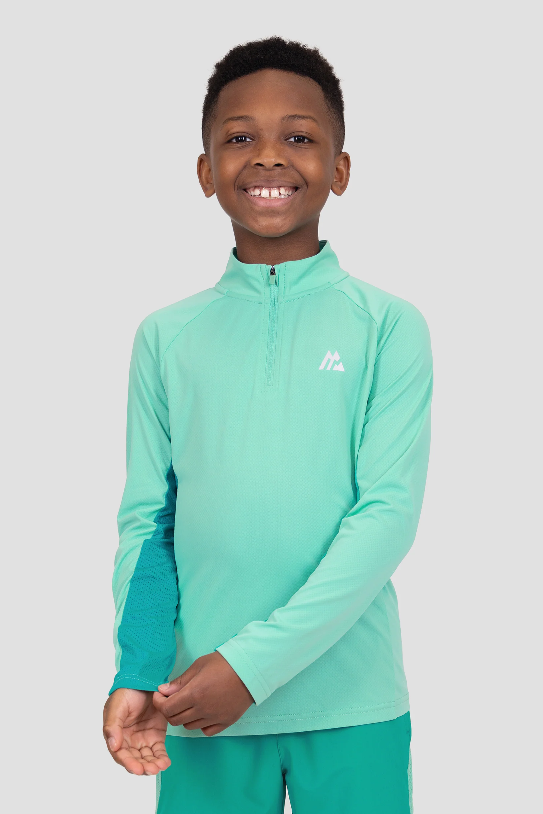 Boys React 1/4 Zip - Fluorite/Aruba